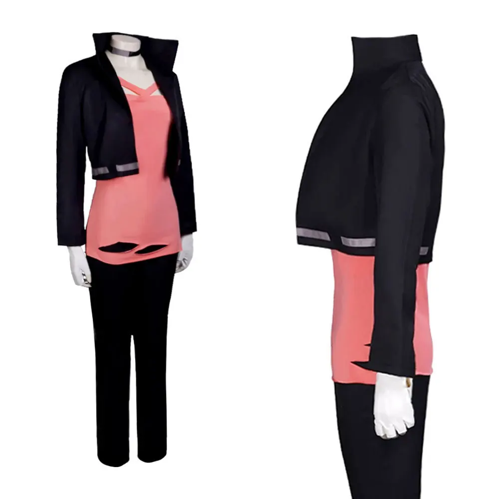 أزياء بطلي الأكاديمية كيوكا جيرو التأثيرية بدلة نسائية صدرية سوداء سترة حمراء بدلة شعر مستعار مجموعة Boku No Hero Academia موحدة