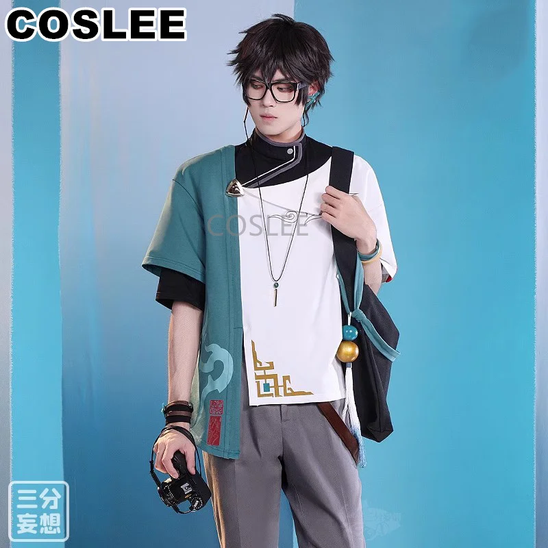 

COSLEE Honkai: Star Rail Dan Heng Cosplay Costume Xidi Hongcun Fashion Casual Daily Wear Men Top Shirt Game Suit Party Outfit