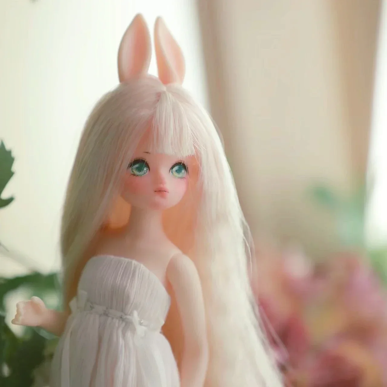 Strawberry Planet BOBOLI Gentle Forest White Bunny Ear Angel Goddess Girl Suwarokyokai BJD Doll Figure Toy Vintage Bestie