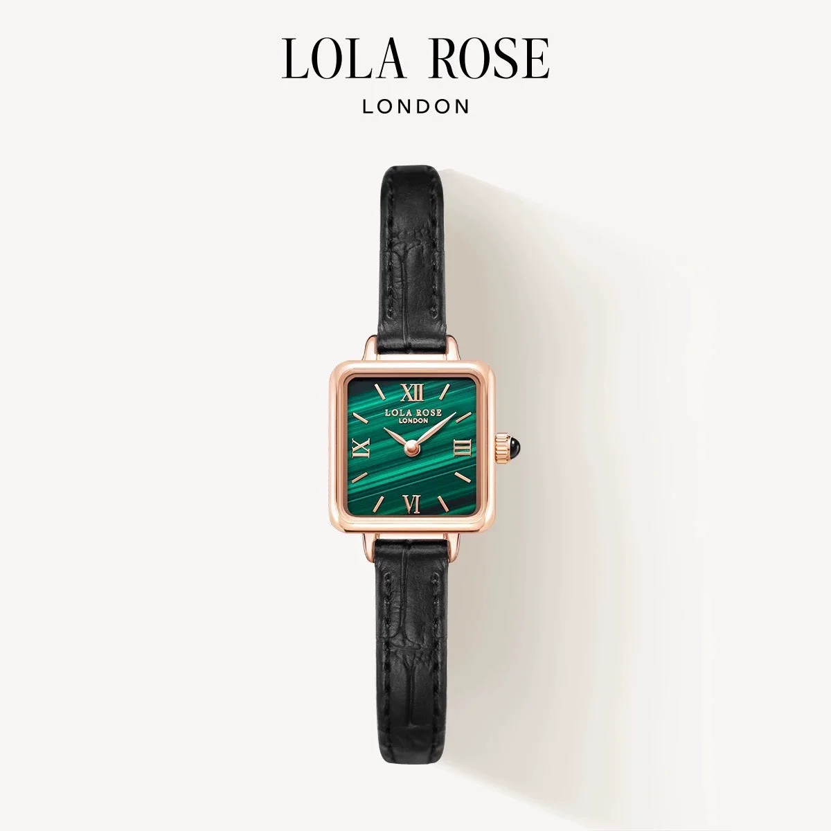 Lola Rose Gold-Tone Green Dial Rectangular Women\'s Watch Unboxing the classic Ms Lola Green Onyx Watch with us main image 2