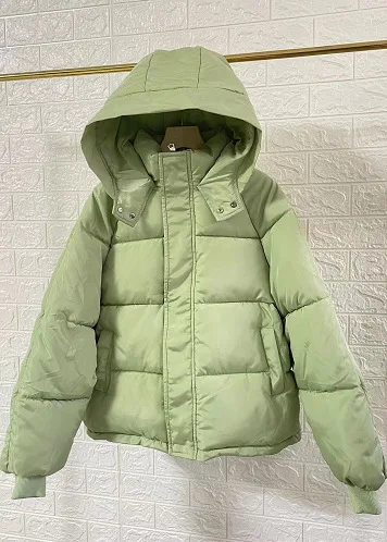 

Female Clothing Winter Jacket for Women Korean Fashion New In Parkas Loose Hooded Thick Coat Over Size Leisure Long Sleeve Top