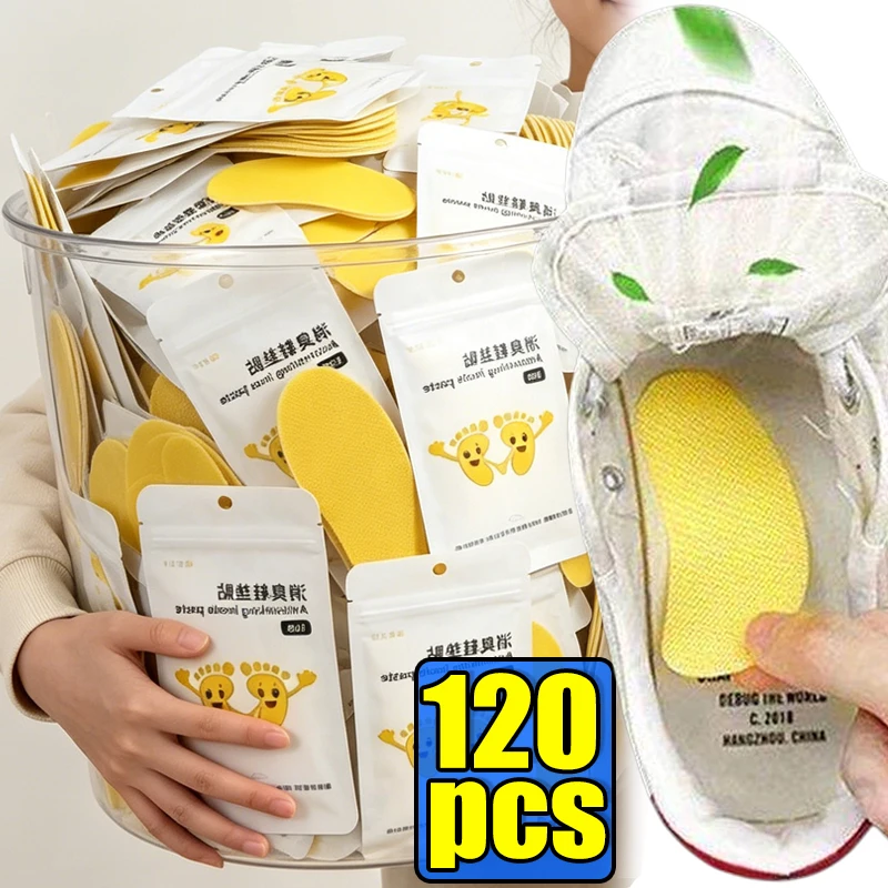 12/120pcs Shoes Deodorant Sticker Deodorant Foot Odor Deodorants Sneaker Smell Fresh Fruity Aroma Insole Sterilization Sticker