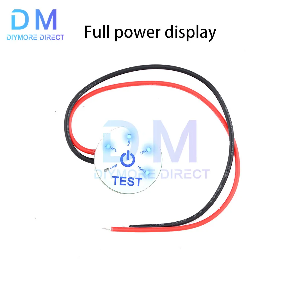 3.7V 4.2V 7.4V 12V 16.8V 12V Lithium Battery Capacity Indicator 1S 2S 3S 5S 6S Power Level Meter LED Display Li-ion Tester