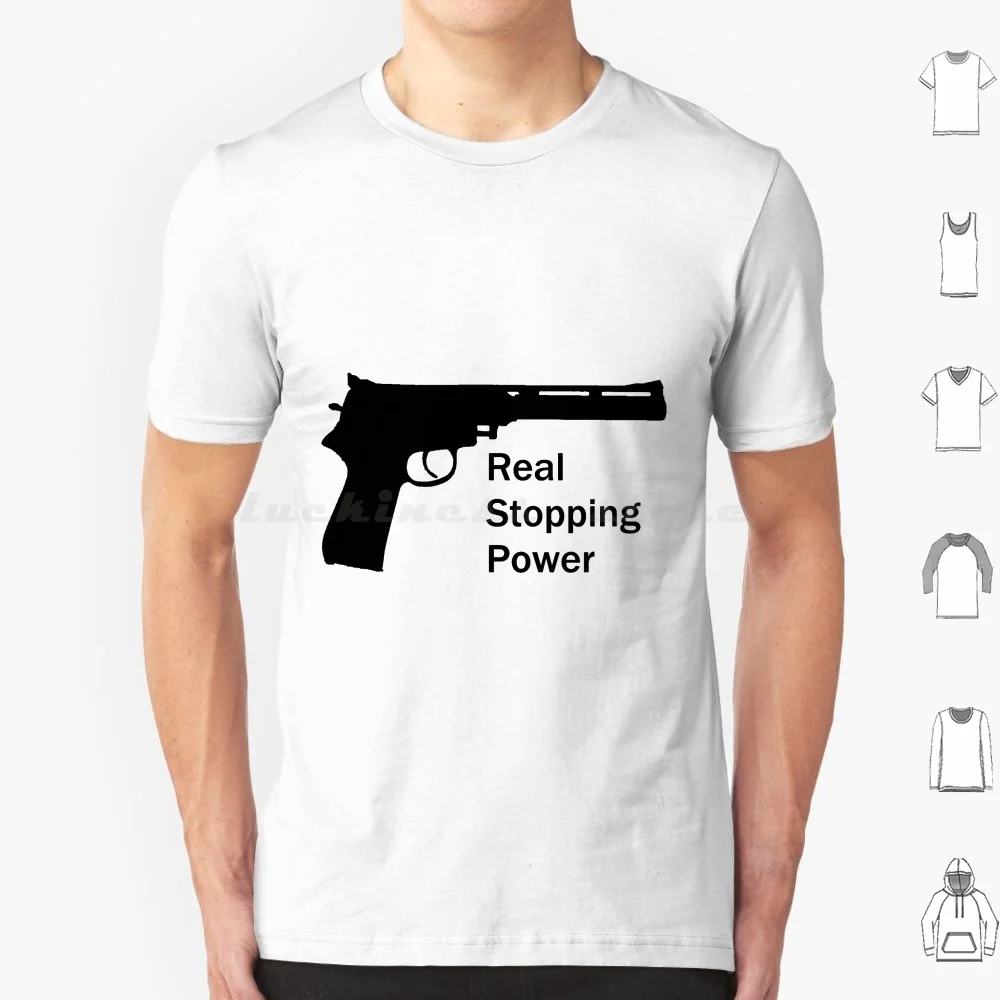 Real Stopping Power T Shirt Men Women Kids 6Xl Gun Guns Death Wish Cannon Films Retro 80S Action Movie