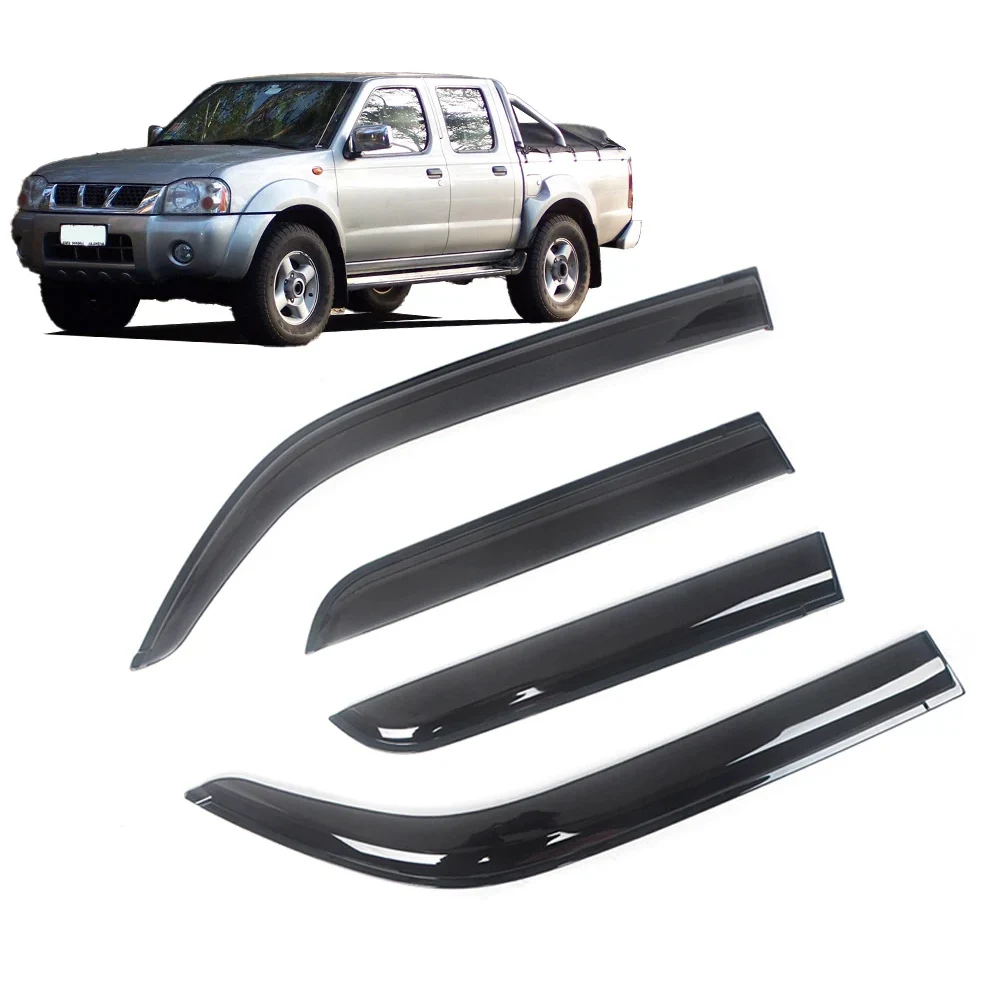 

For Nissan Frontier 1986-2024 Auto Side Window Deflectors Visors Black Rain Guard Door Visor Vent Shades Dark Smoke Ventvisor