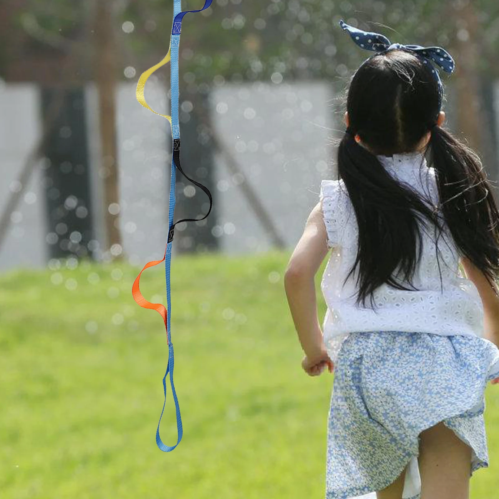 Bunte Band-Kletterseilleiter für Kinder, zum Spielen im Freien, einfach zu installieren, tragbare weiche Leiter, Kinderspielplatz, Fitnessstudio