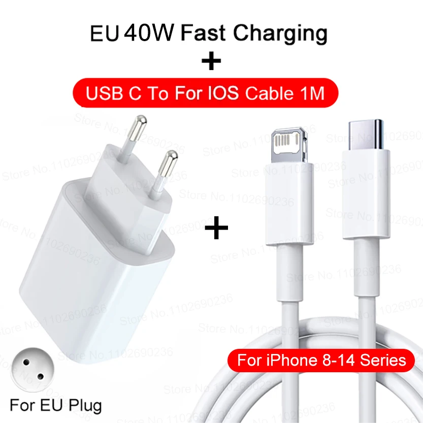 40W PD telefoonlader voor iPhone 11 12 13 14 15 16 17 Pro Max 16 Plus 17 Air iPad Snelladen Type C kabel oplader