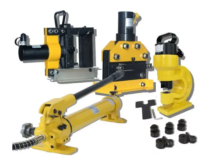Multi-functional busbar processing machine, portable hydraulic punching and copper bar crimping