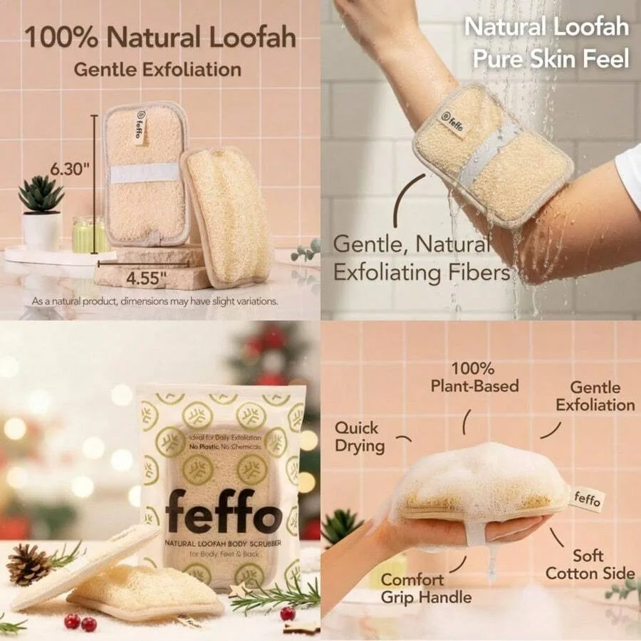 

【New style】Loofah Sponge For Body Scrub Exfoliating Body Scrubber And Shower Sponge Shower Scrubber Loofah For Women And Men Ex
