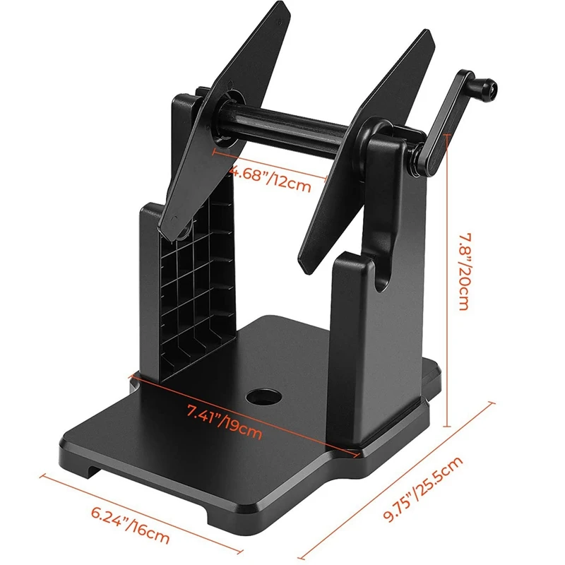 External Rolls Label Holder, 2 In 1 Fanfold Stack Paper Holder For Desktop Thermal Label Printer