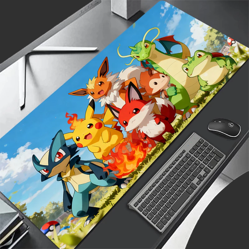 

Computer Varmilo Keyboard Mouse Pad Office Laptop Anime Pokemon Gaming Accessories Table XXL Gamer Carpet Desk Mat Soft Mousepad