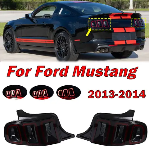Akcesoria zewnętrzne do Forda Mustanga 2013-2014 Tylne światło tylne LED Światło hamowania Światło cofania Automatyczny zespół tylnego światła Nowy