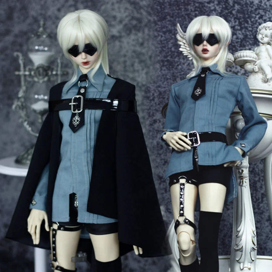 Custom BJD Doll Clothes Military Uniform Set 1/4 1/3 Shirt Shorts Cape DD MSD Uncle ID75 Doll Accessories