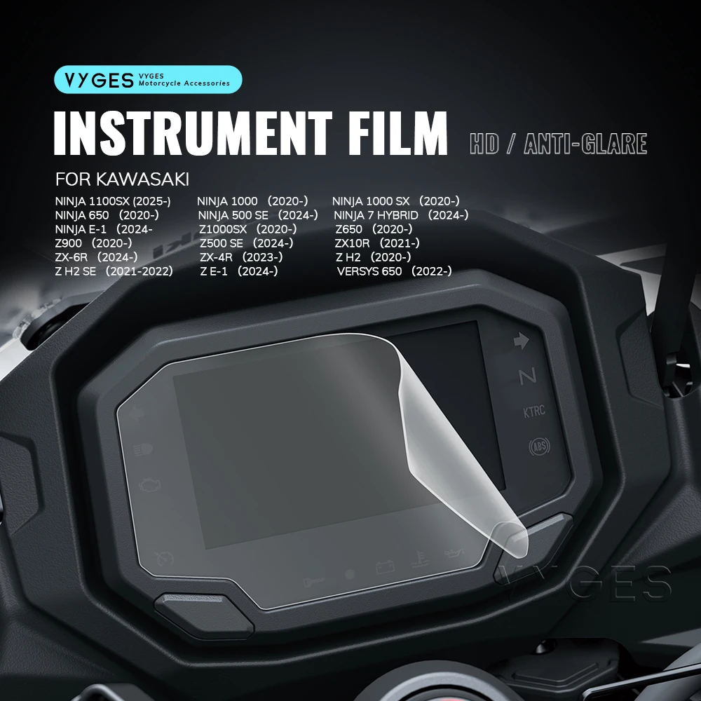 For Kawasaki ZX10R 2021- ZX6R 2024- ZX4R 2023- ZX-10R ZX-6R ZX-4R TFT Display Protection Film Screen Protector Instrument Film