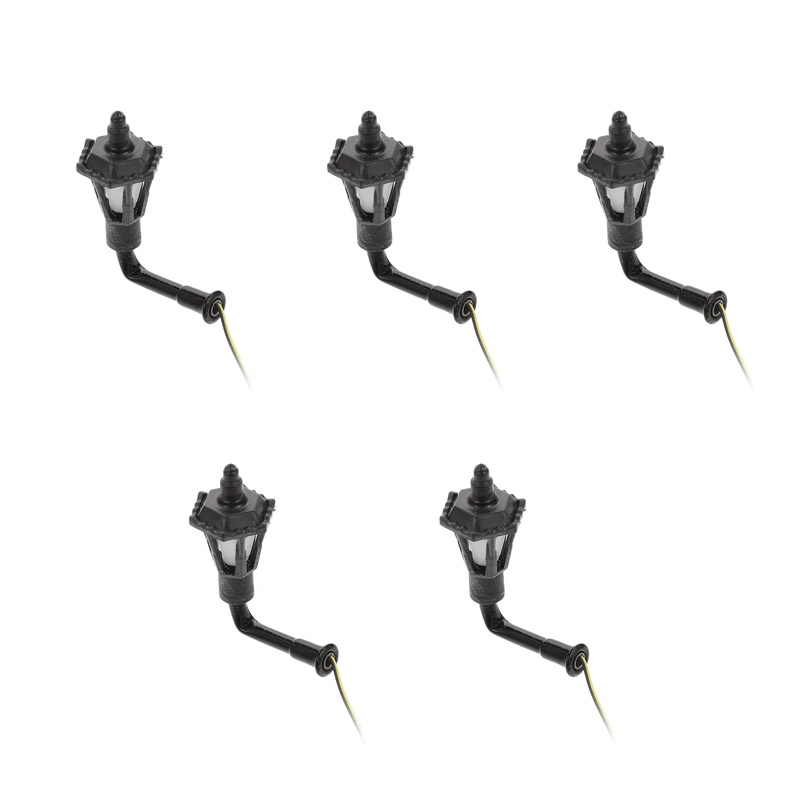 

5Pcs European Style Wall Lamp Miniature Scene Decorative Sand Table Light Yard Garden Artificial Lamp Night Ornament