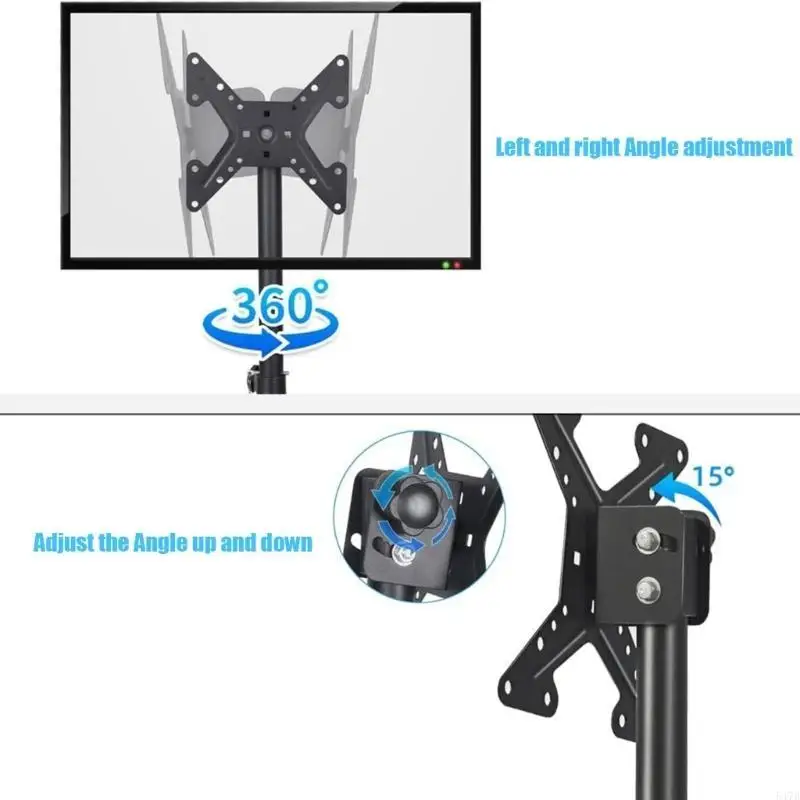 Human Central Floor Mount for 14 43 Foot Televisions Providing Height Control from 130 to 168 centimetre Lean Turn Reducing