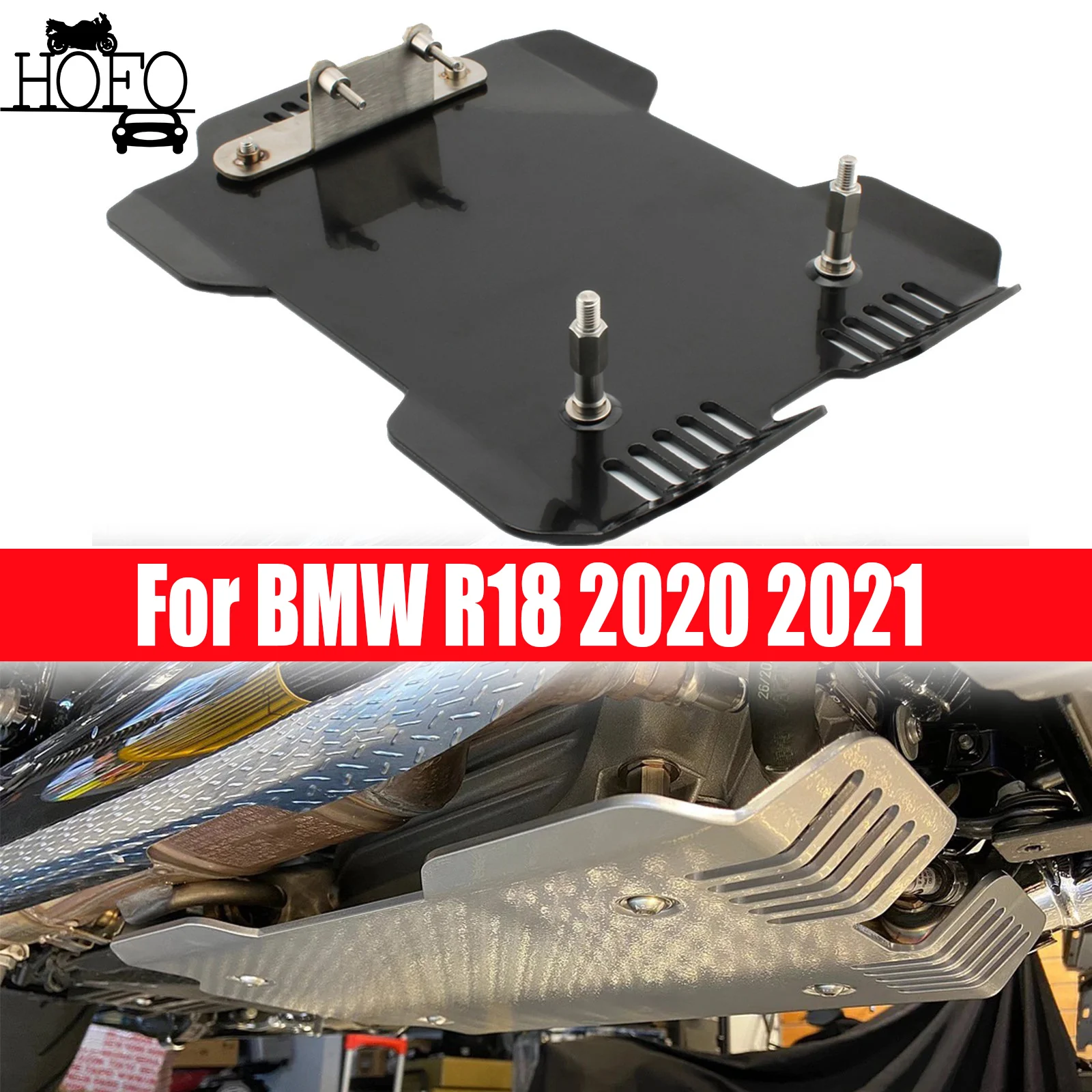 

Motorcycle Accessories Engine Chassis Protection Guard Skid Plate Protector Aluminum For BMW R18 2020 2021
