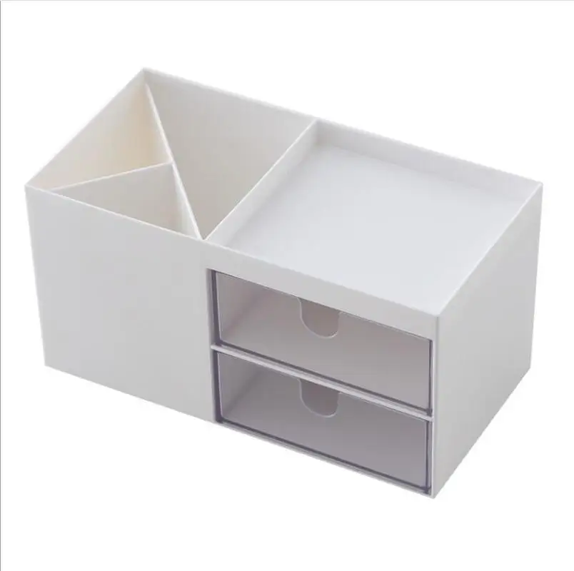 Boîte à crayons en plastique transparente, multifonction, bureau, école