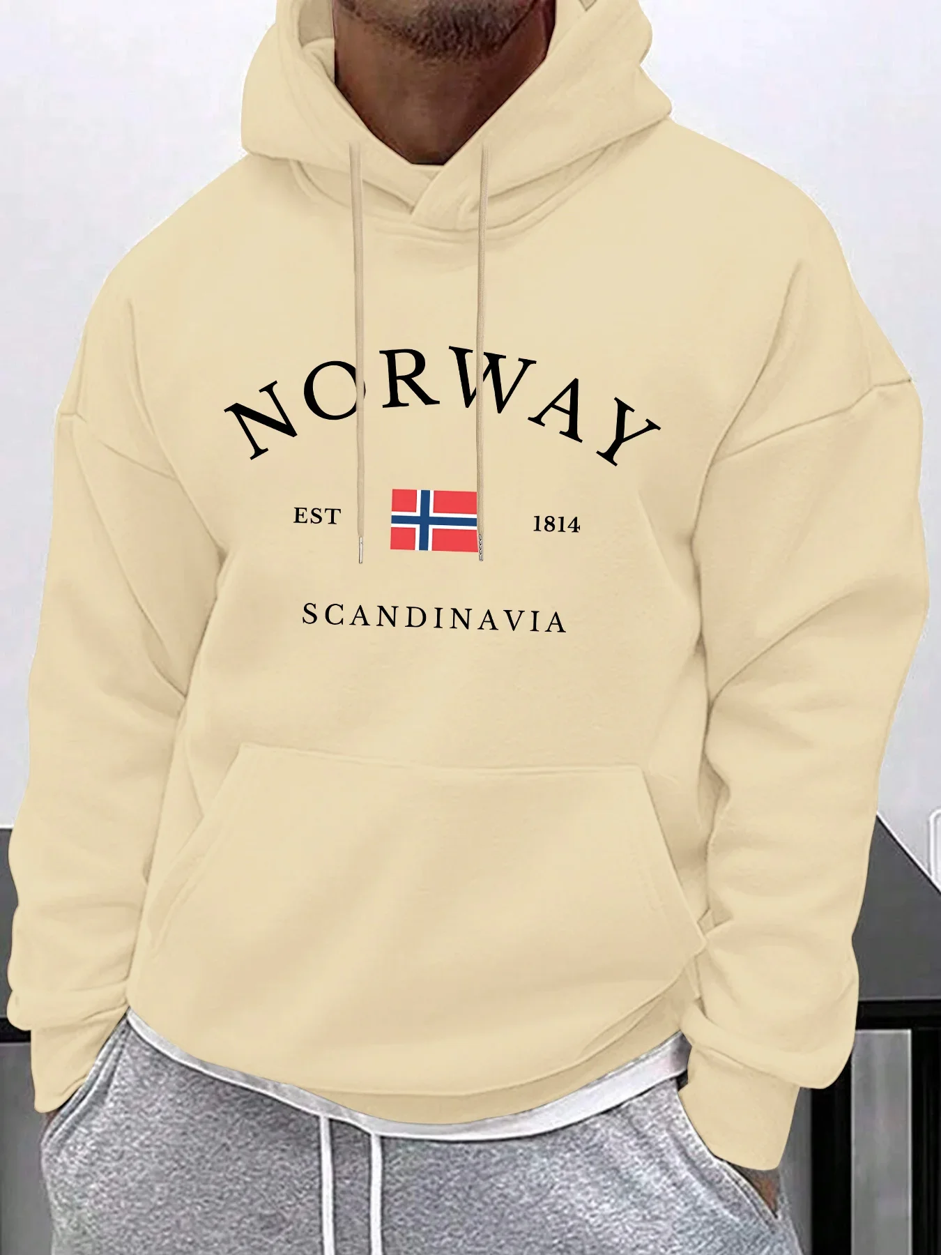 2026 Neuer Lässiger Modischer Bequemer Loser Langarm-Retro-Street-Hoodie für Erwachsene Herren Herbst Winter Weich Warm Komfortabel – Detail 7