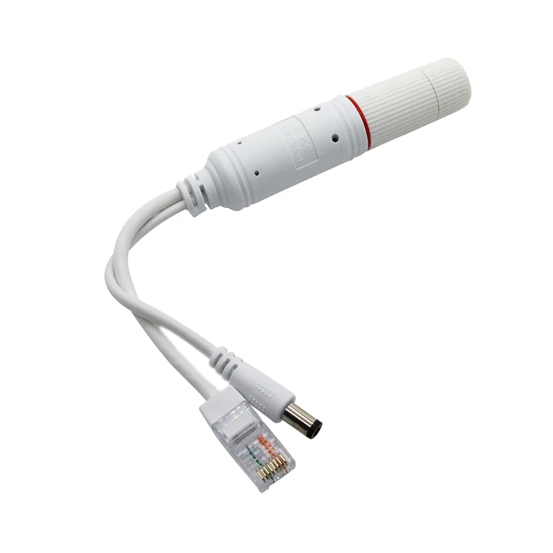 Adattatore splitter Power Over Ethernet 16FB da 48 a 12 10/100 Mbps per telecamera IP, bianco