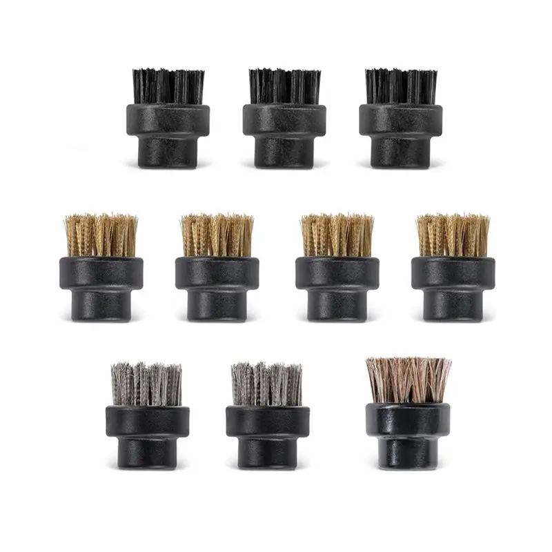 AT43-For Cleaning Brush Heads- 10-Piece Assorted Set For Dupray Steam Cleaner, Includes Grout, Tile, Oven, Car, BBQ Accessories