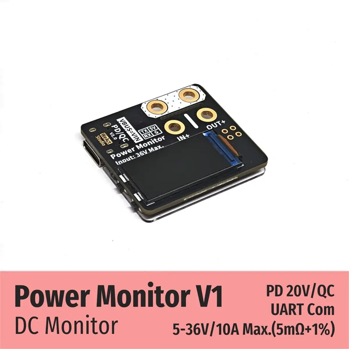 Big Discount New Power Monitor Voltage Current Meter 36V 10A Uart PD QC