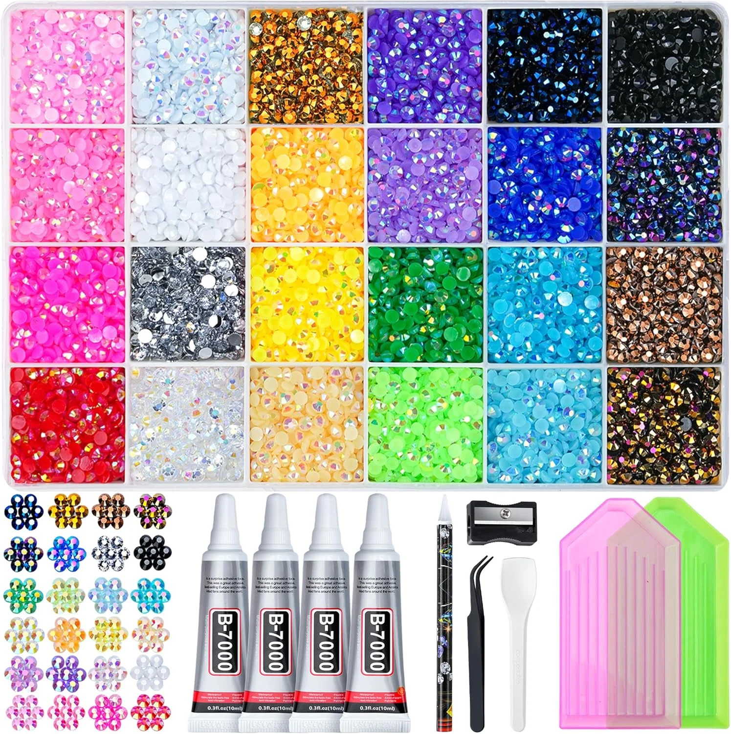 Resin Art All - 35000 Pcs Resin Jelly Rhinestones Kit,
