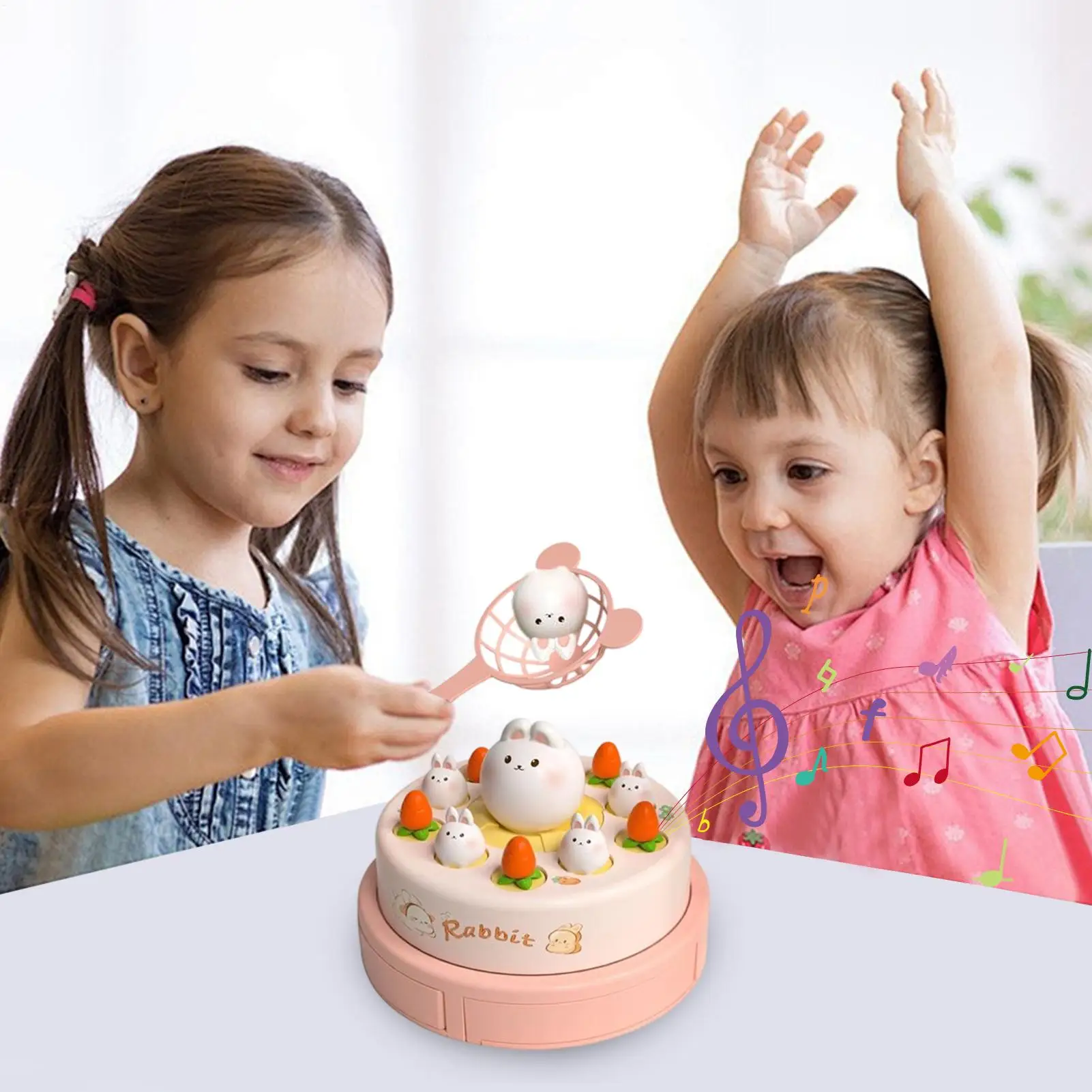 

Bounce and Catch Game Rabbit Game for Kids with Music Educational Interactive Activity for Boys Girls Birthday Travel Classroom
