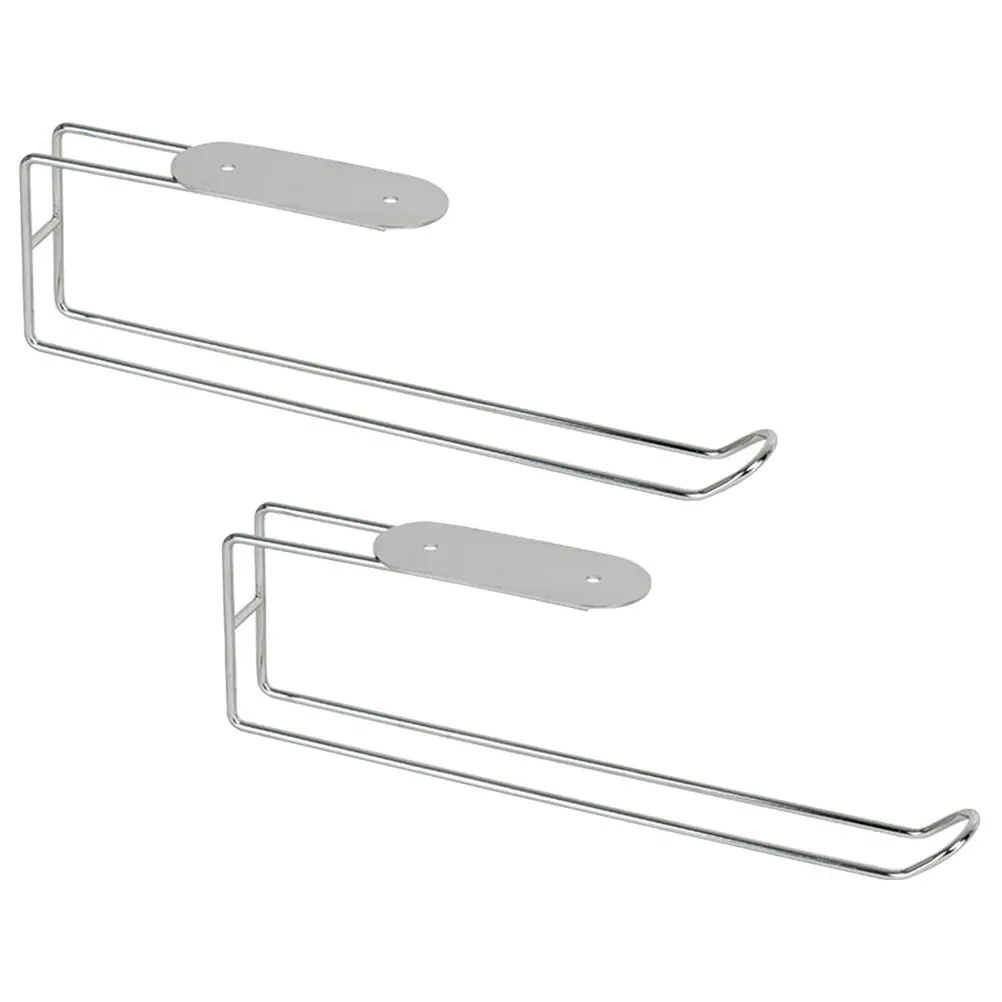 

2pcs Kitchen Paper Towel Holder Stainless Steel Wall Mount Roll Paper Rack For Bathroom Cabinet Storage Toilet Tissue Rack