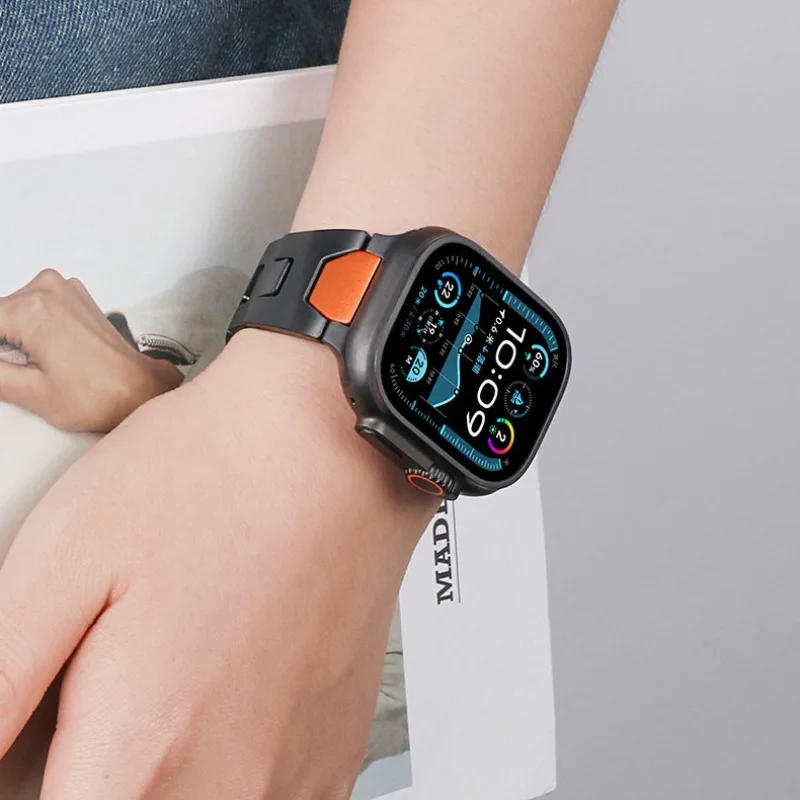 Luxe roestvrijstalen band voor Apple Watch Ultra 3/2/1 49 45 41 40 46 42 44 mm Metalen band Armband Serie 11 10 9 8 7 SE3 6 5 4