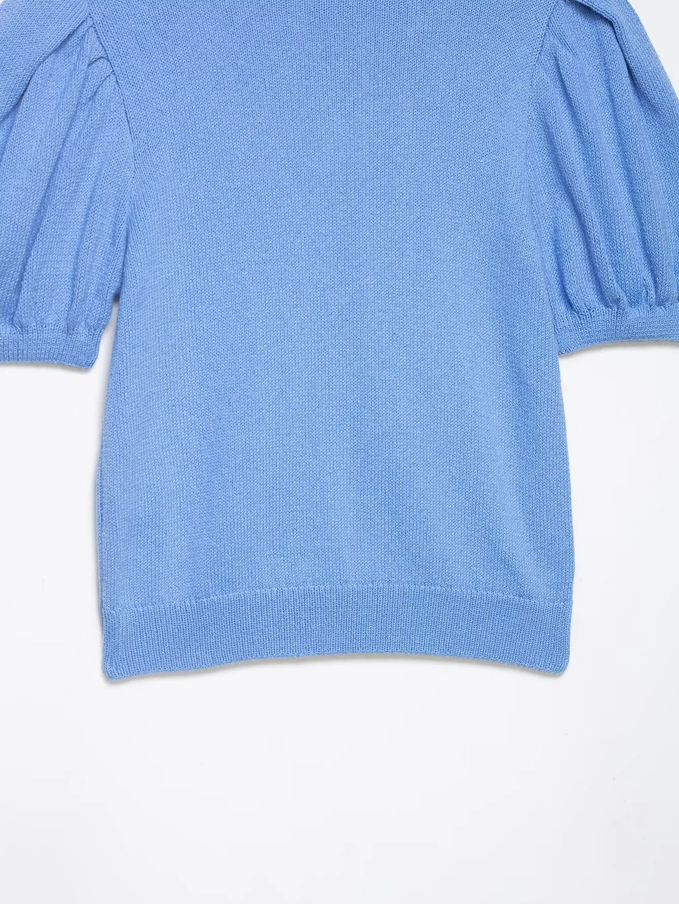 KONDALA Chic Vintage Women Blue Spring Casual Knit Sweater Chic Single Breasted Loose Fashion 2026 Spring Short Sleeve Cardigans image 6