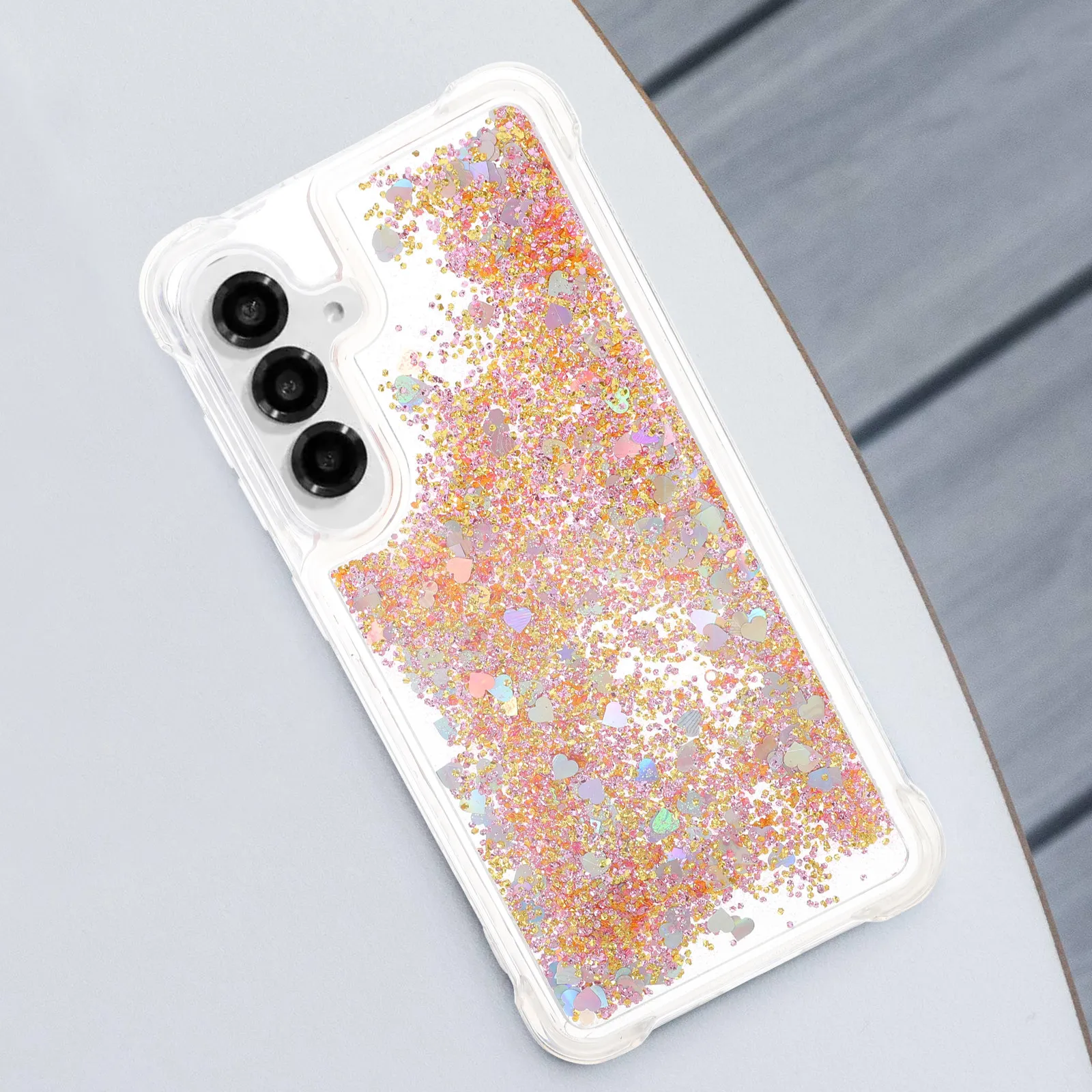 Quicksand Drop Protection Phone Case Compatible S25 Plus Soft Tpu Non Slip Mobile Cell Phone Cover for Women Girls view 2