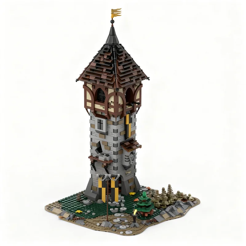 2752pcs MOC Castle The Crows Nest - Medieval Message Tower Model Building Blocks Christmas Gift Birthday Assemble Creative Art