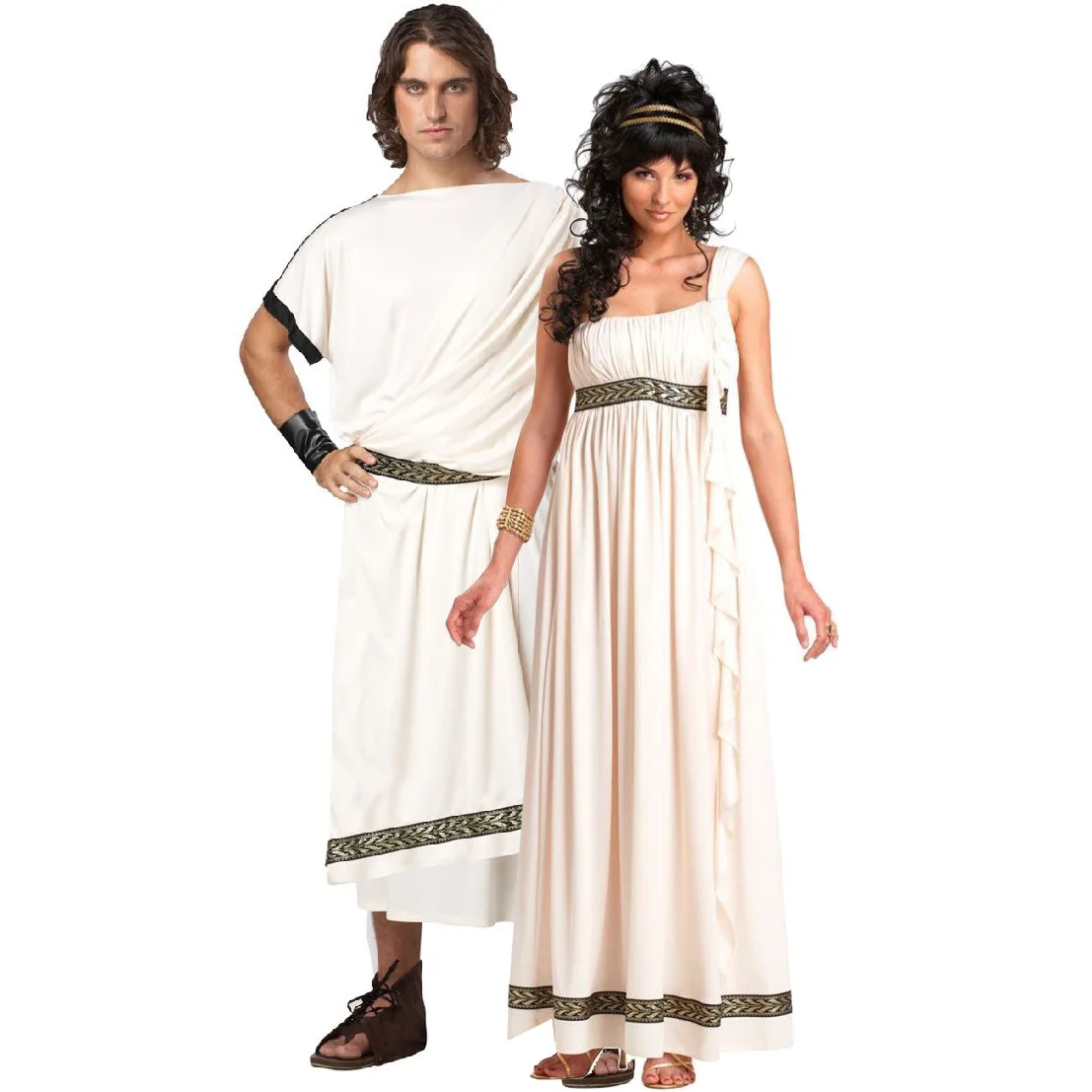 

Ancient Roman Warrior Costume Egyptian Pharaoh Robe Goddess Prince And Princess Halloween Outfit Women's Traditional Stage Co...