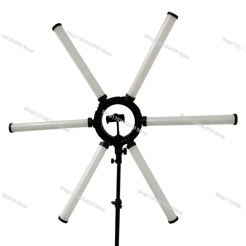 New 26 inch six tube live filling light super bright lighting floor lamp Internet celebrity special two-color photography light
