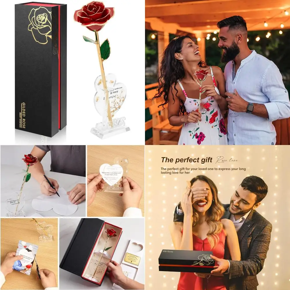 وردة إنفينيتي محفوظة من الراتنج - زينة زهور أبدية لهدايا أعياد الميلاد النسائية وعيد الأم