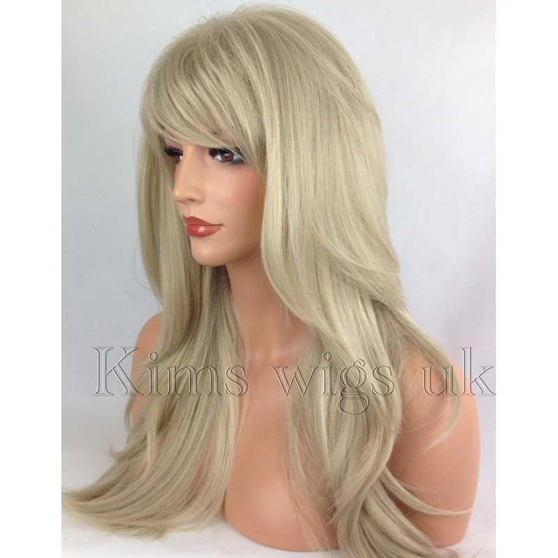 Highlighted Blonde Long Women Heat Resistant Fashion Hair  UK Seller
