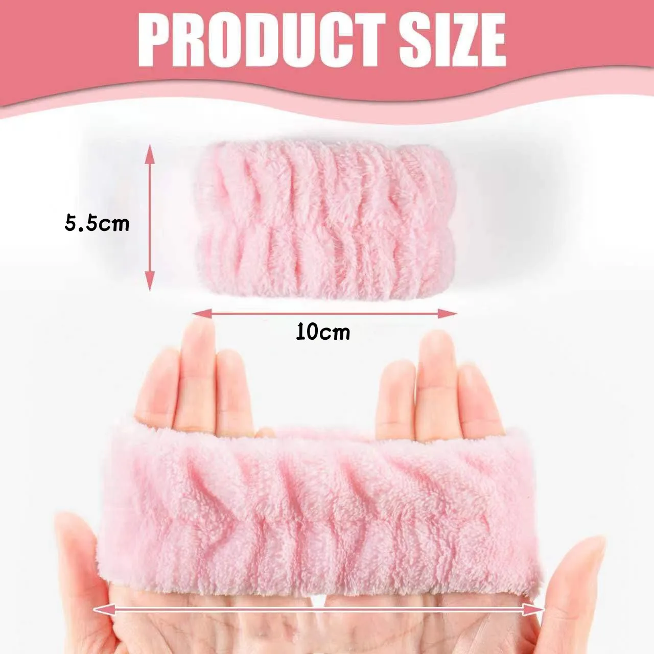 2Pcs/Set Prevent Wetness Wrist Washband Wrist Washing Belt Wrist Towels for Washing Face Soft Microfiber Towel Wristbands