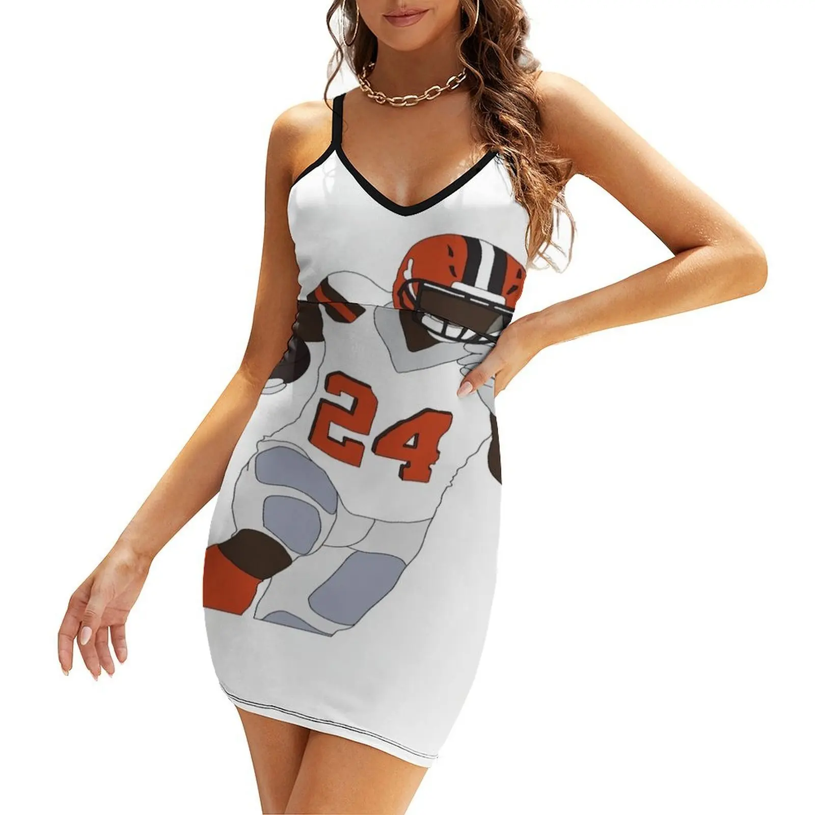

Nick Chubb #24 Cleveland Browns RB Sling Dress elegant women's dresses sale women evening dress women's evening dress 2025