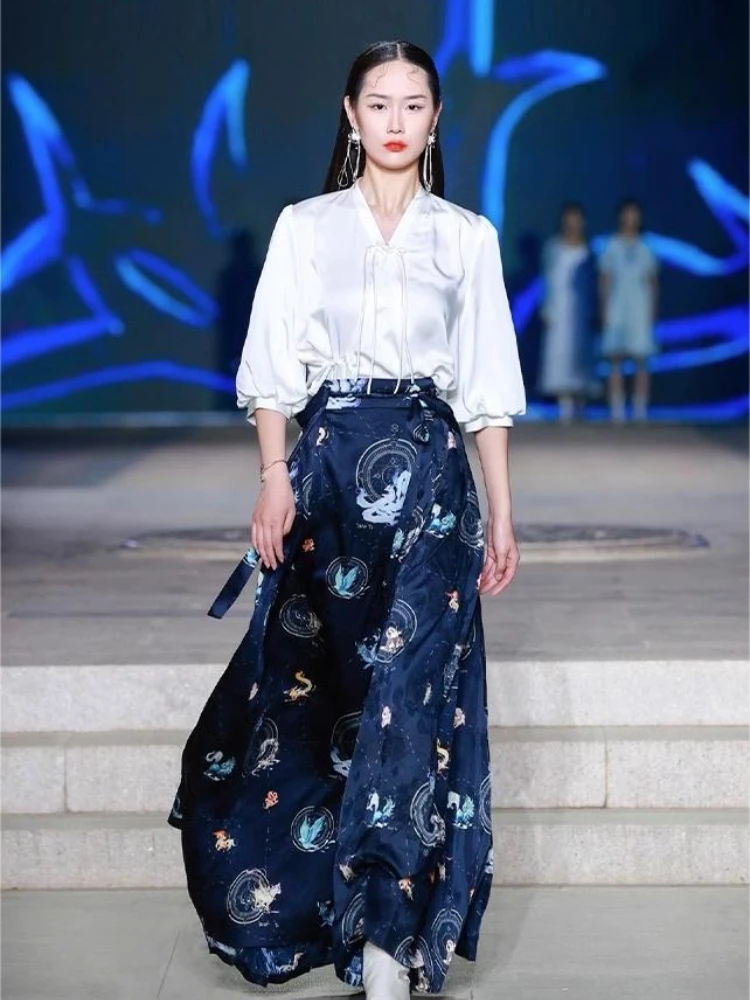 spring-adult-women's-hanfu-ancient-sle-daily-white-irt-modified-blue-tail-skirt-two-piece-set-traditional-chinese-c