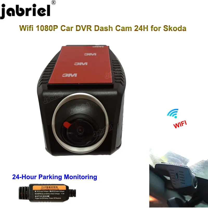 

Auto WIFI Dash Cam Car Dvr Camera 1080P 24H Dual Lens Driving Recorder Dashcam EDR for skoda octavia a7 a5 rapid fabia kodiaq