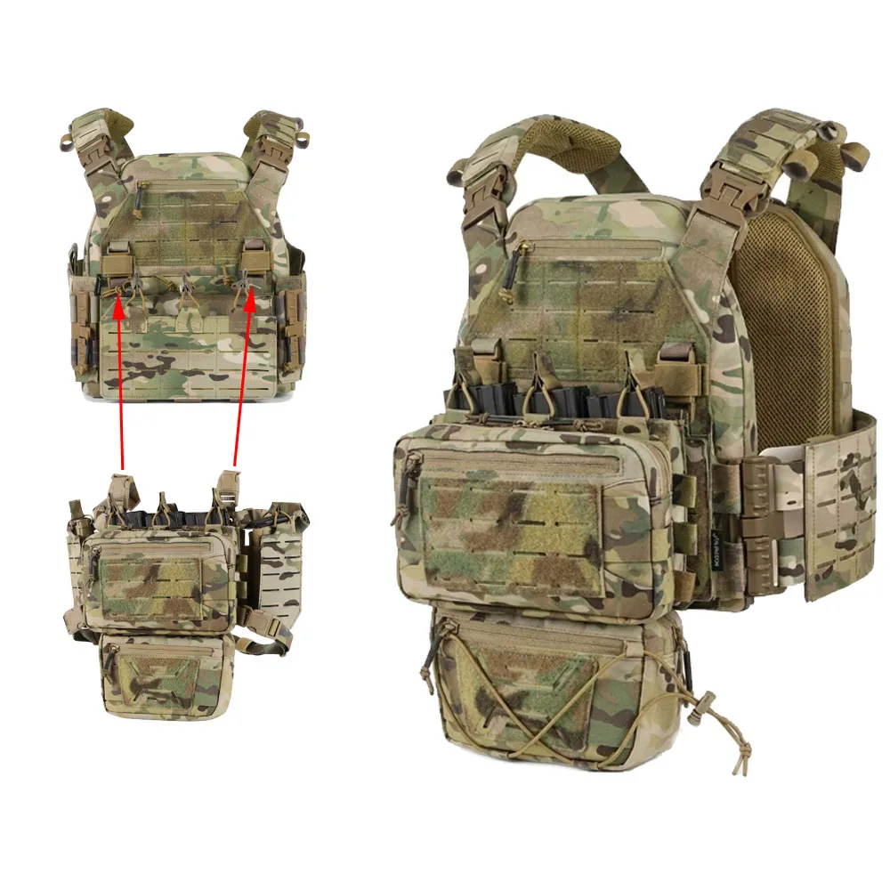 

Professional Airsoft Paintball Tactical Vest Set MK4 Chest Rig Combo Quick Release Body Vest with Detachable Accessory Pouches