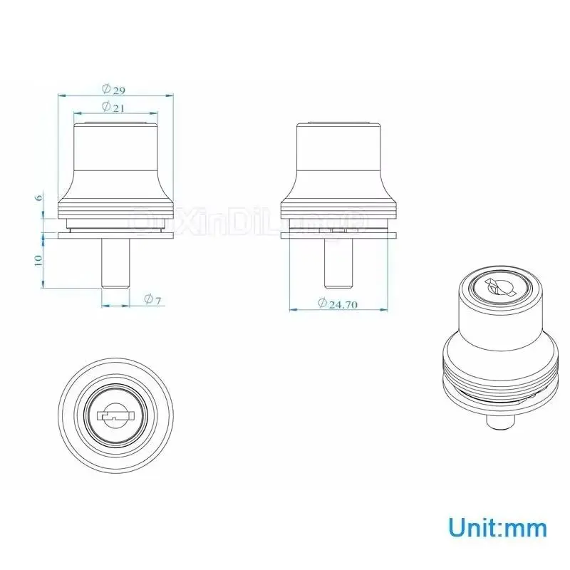 1PCS Glass Lock Zinc Alloy Showcase Push Glass Display Cabinet Door Locks with Keys Aliked 0.12