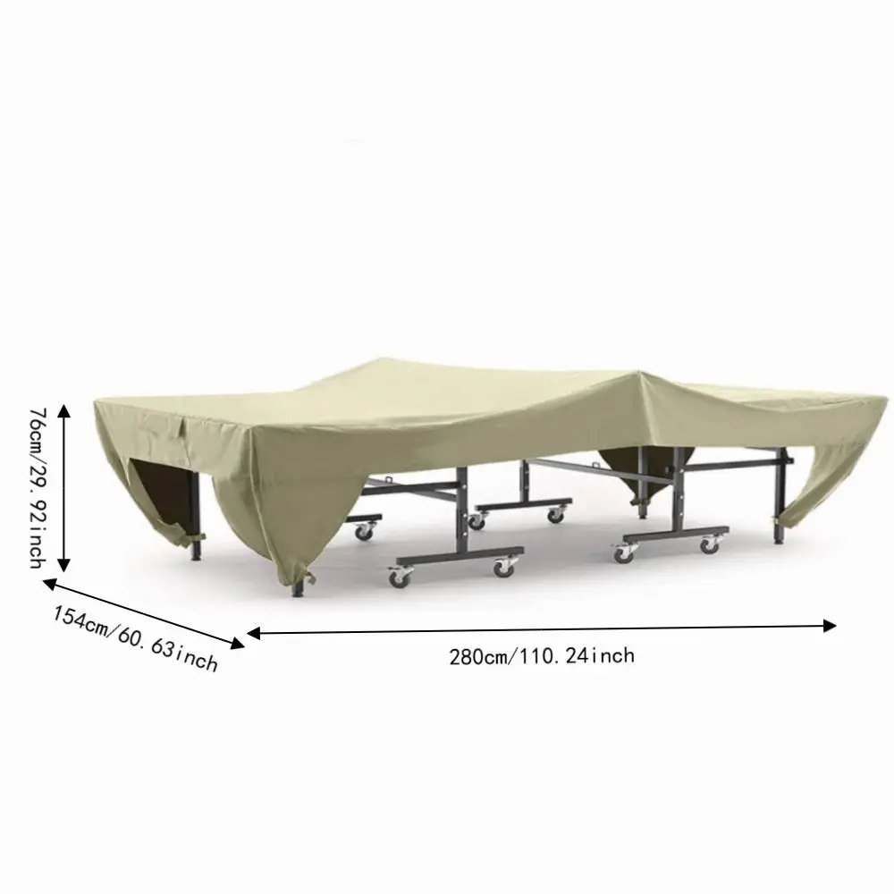 Splash Proof Ping Pong Table Cover Protective Cover Dust Blocking Ping Pong Table Protective Cover Adjustable Buckle Straps