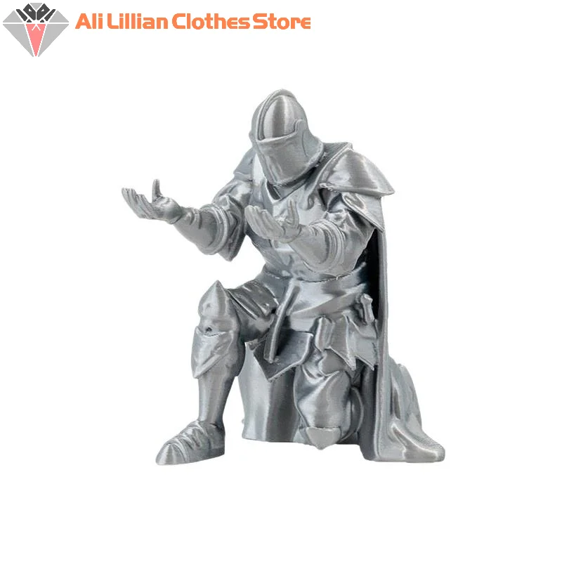 New Creative Ninja-Style Single Kneeling Knight Pen Holder Armor Knight Kneeling Figurine Pen Holder Desktop Stand Storage Decor