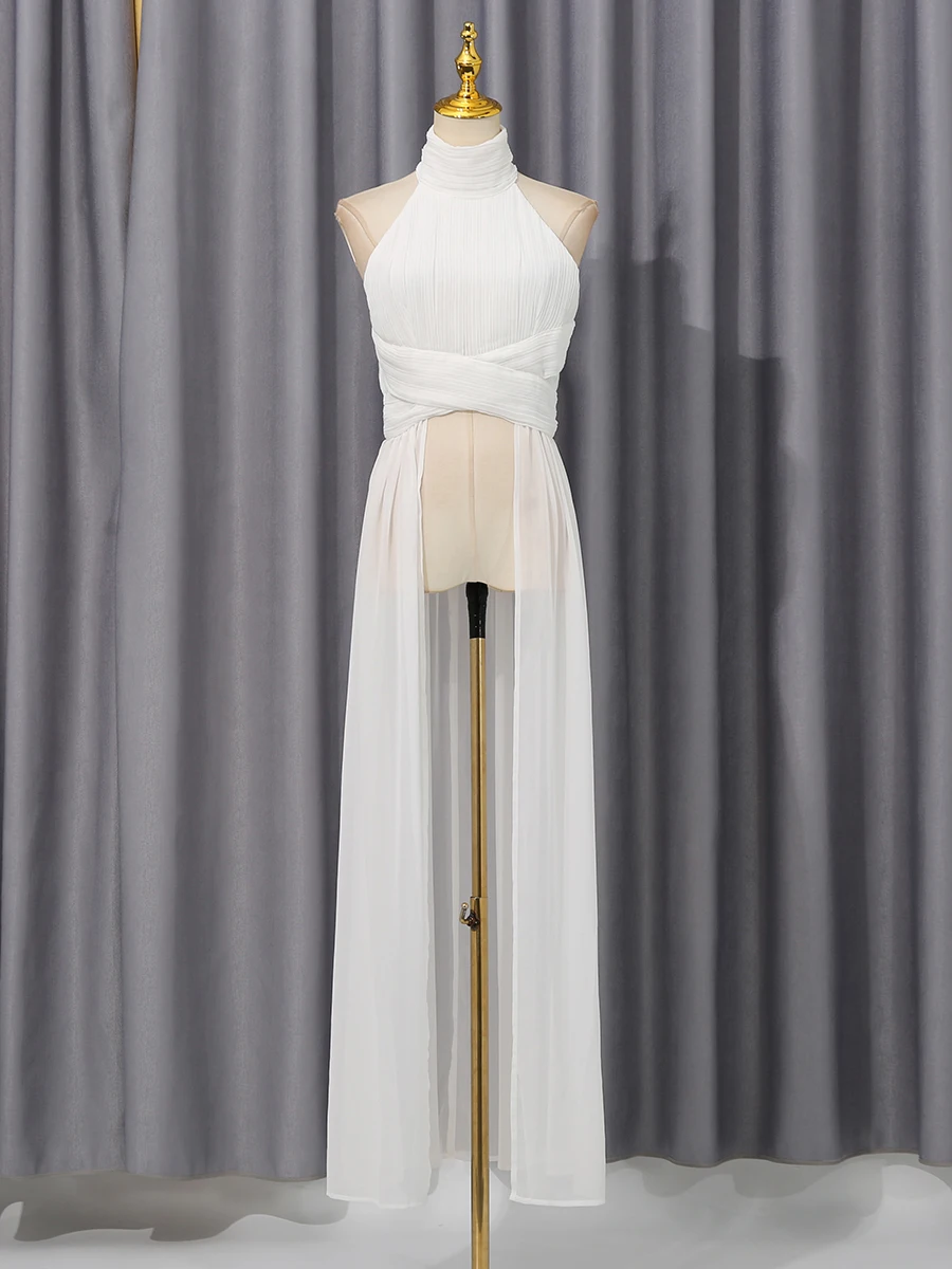 VGH Solid Slimming Temperament Blouses For Women Stand Collar Sleeveless High Waist Irregular Designer Shirts Female Fashion New