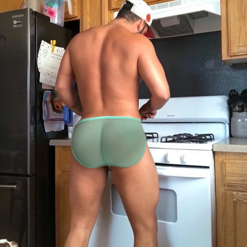 3PCS Sexy Mens Briefs Ultra-thin Transparent Low Waisted Jockstrap Underwear Underpants Sissy Calzoncillos Hombre Gay Panties