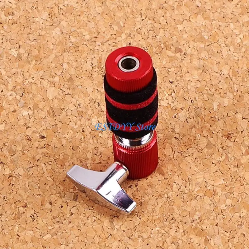 

G6DE Alloy Standard Drum Red Hi-Hat Cymbal Clutch Stand Post for for Percussion Instrument Parts Replacement Accessories