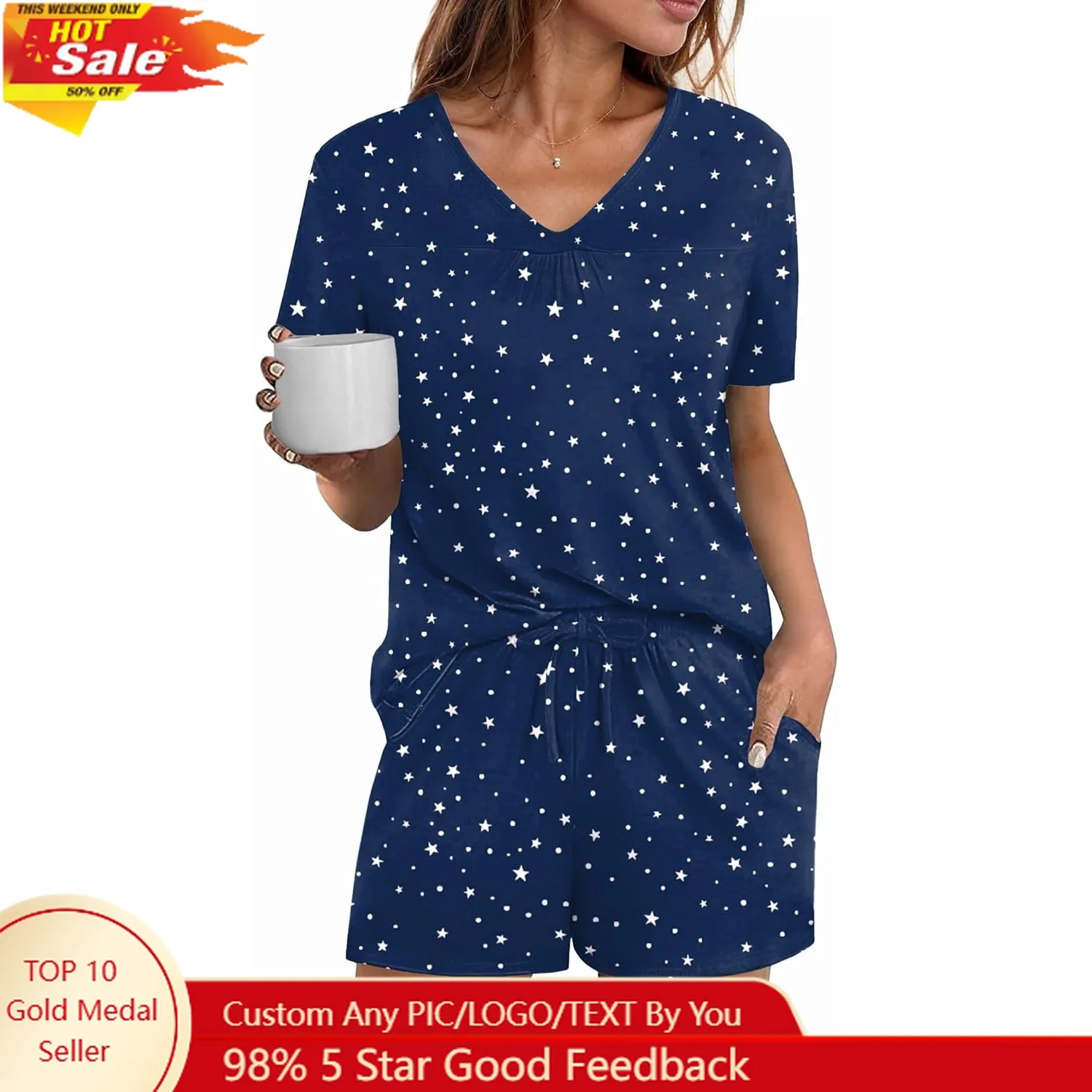 

Avidlove Women's Shorts Pajama Set Short Sleeve Sleepwear Nightwear Pjs S-XXL