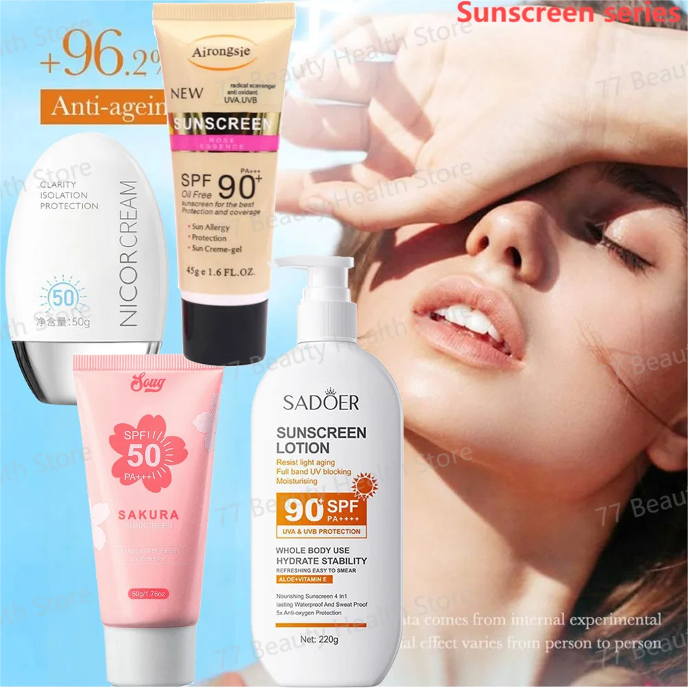 Protector solar Spf 50 productos faciales coreanos crema bloqueadora solar loción corporal refrescante alta protección solar cuidado de la piel